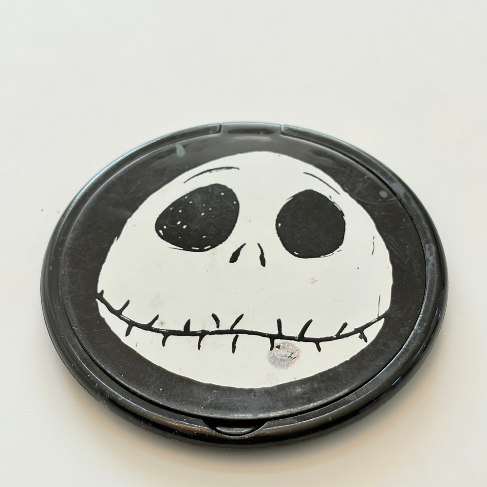 Hot Topic Jack Skellington Compact Mirror Womens OS‎ Black White Vintage Y2K